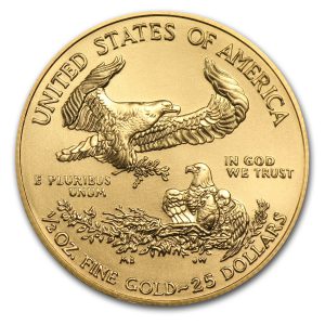 American Gold Eagle Gold Bullion Coin, ½ Troy ounce (Random Dates)-0