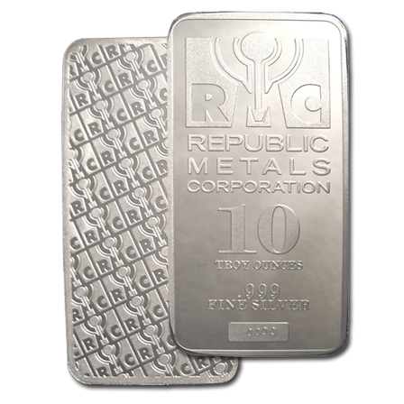 Fine Silver Bar from Republic metals corporation