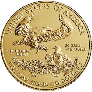 American Gold Eagle Once Ounce Bullion Coin T1 Reverse