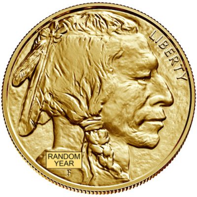 American Buffalo Gold One Ounce Bullion Coin Random Year Obverse