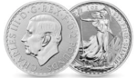 two sides of two pounds silver coin from rare coins collection
