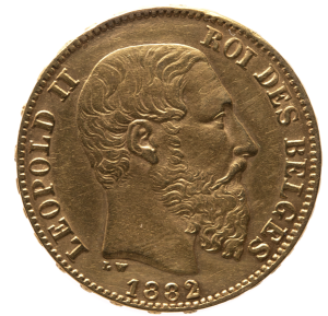 Belgium 20 franc gold coin