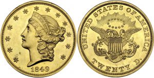 gold liberty head coin with american eagle