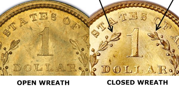 REVERSE COMPARISON of gold coin
