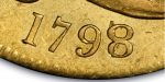 CLOSEUP OF OVERDATE on gold coin