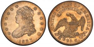 gold coin with liberty head and american eagle on opposite sides