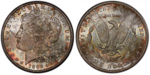 morgan silver dollar with a liberty head and an eagle on the other side