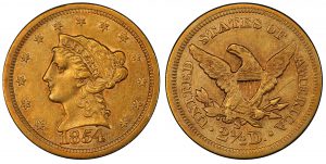 ancient gold liberty head coin with american eagle on the other side