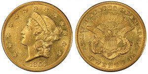 ancient gold liberty head coin with american eagle on the other side