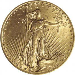 gold coin with statue of liberty