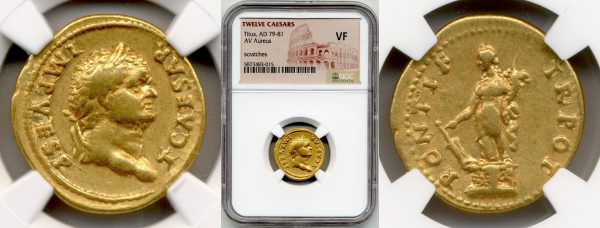 close up to gold roman coins for sale