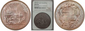 close up to two sides of ancient coin from rare coins collection