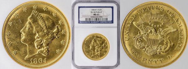 gold liberty head coin with american eagle on the other side