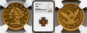 back and front of gold liberty head coin