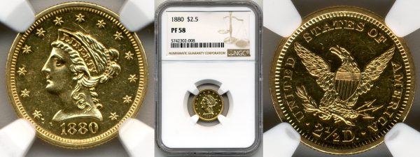 back and front of gold liberty head coin