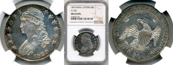 silver capped bust half dollar from rare coins collection