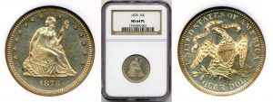 seated liberty quarter dollar from rare coins collection