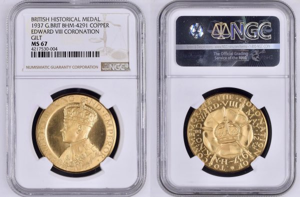 gold british historical medal from rare coins collection