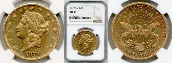 twenty dollars liberty head coin with american eagle on the back