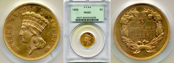 ancient gold indian princess coin worth three dollars