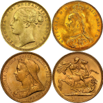 four random gold rare coins for online sale