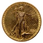 liberty standing coin made of gold worth twenty dollars