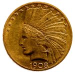 front of gold ten dollar indian head coin for online sale