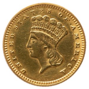 gold one dollar indian princess head coin for sale