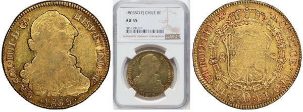 rare chilean gold coin from ancient coins collection