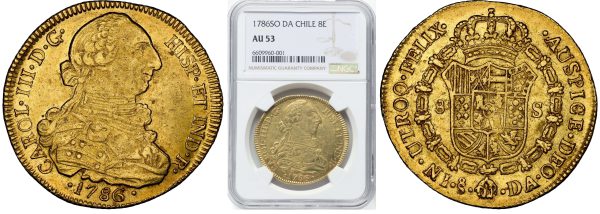 packaging with chilean ancient gold coin for sale