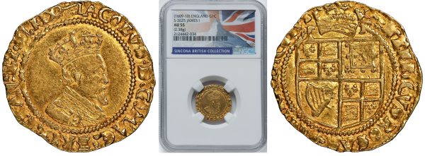 random english coin in the packaging from rare coins collection