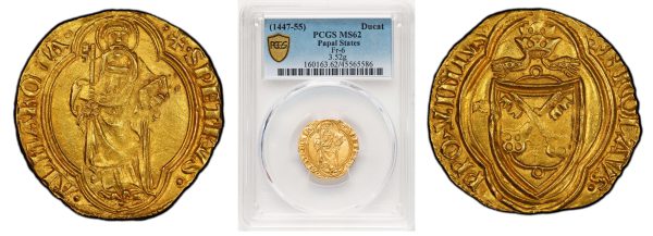 front and back of rare gold coin for online sale