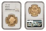 packaging with twenty dollar liberty head coin made of gold