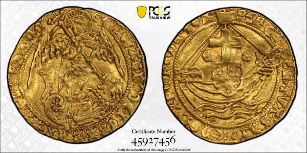 random gold coin from ancient coins collection shown from both sides