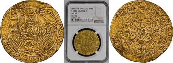 packaging with both sides of english gold coin for sale