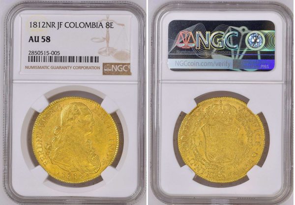 colombian gold coin ready for sale in special packaging