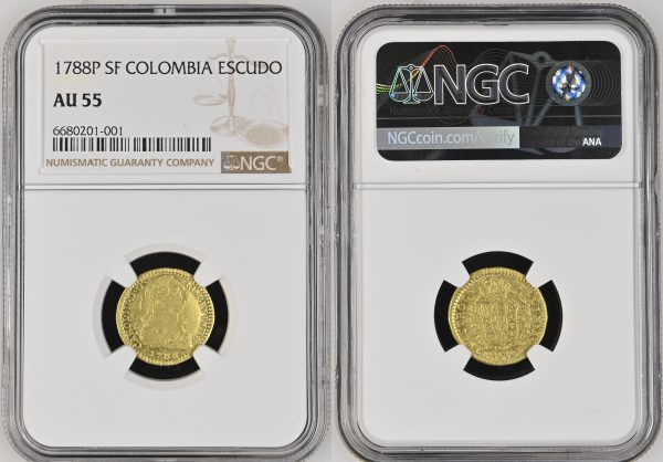 colombian gold coin from ancient coins collection