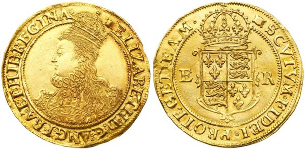close up to two sides of ancient gold coin from online coin shop