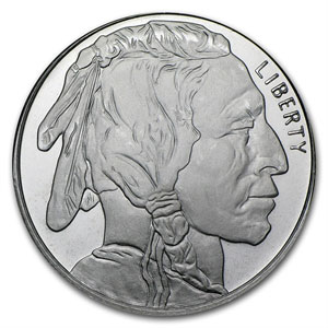 front of silver indian head coin from rare coins collection